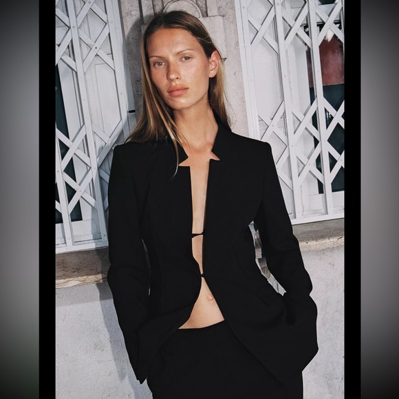 Zara inverted lapel blazer - Picture 4 of 8